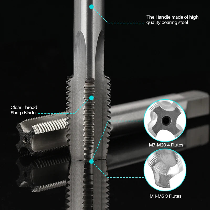 HSS Metric Thread Tap Right Hand Plug Tap M2-M14 Choose Size - image 3