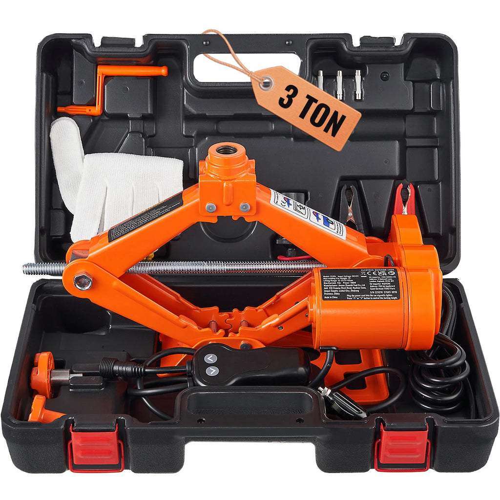 5 Ton Electric Scissor Car Jack - Portable 12V Auto Lift