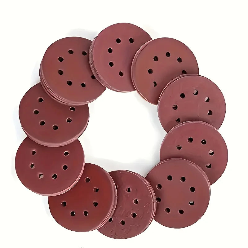 100Pcs 5-Inch 8-Hole Sanding Discs 60-1000 Grit Sandpaper for Random Orbital Sander