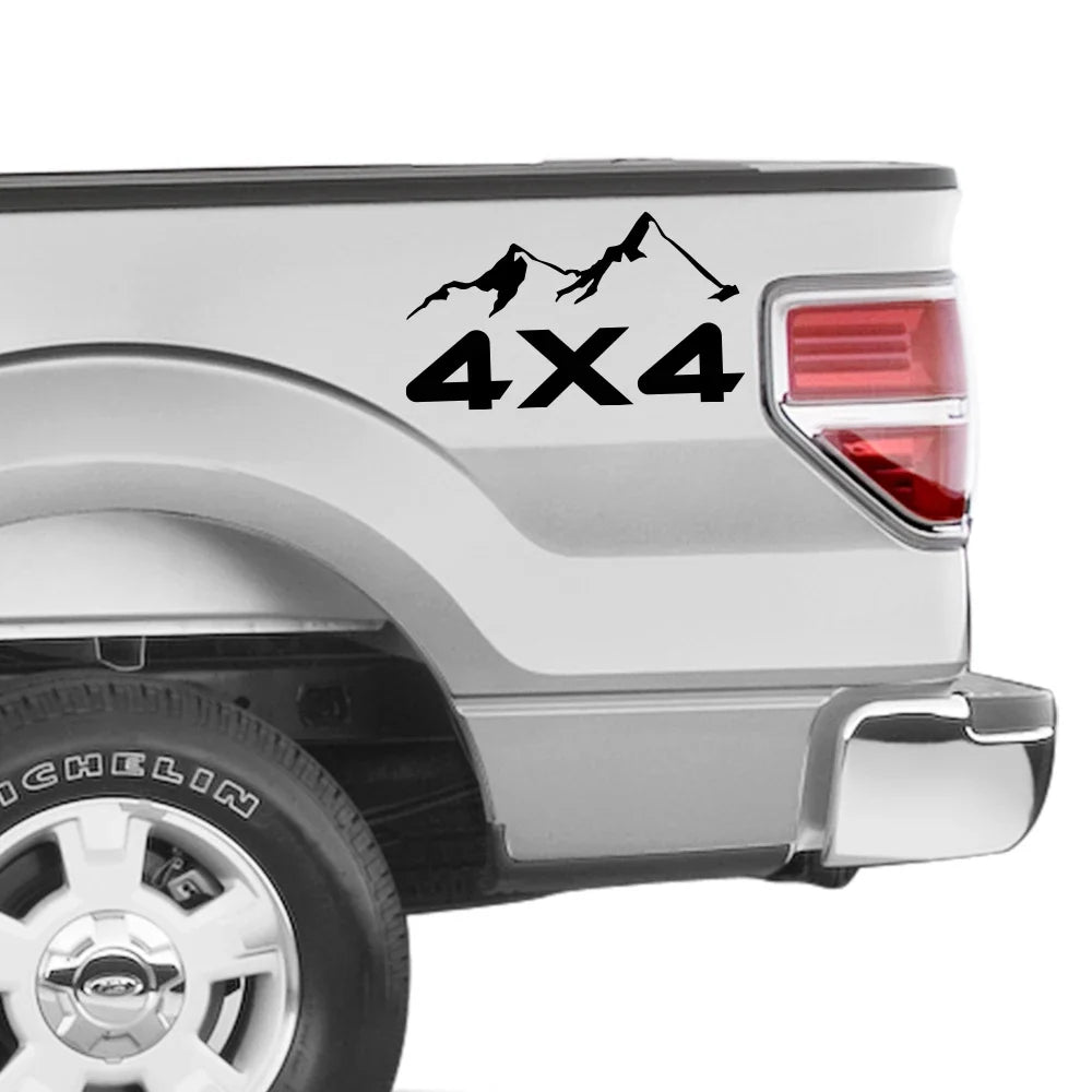 4x4 Mountain Pickup Truck Vinyl Decal for Bed and Body Sides - view 2