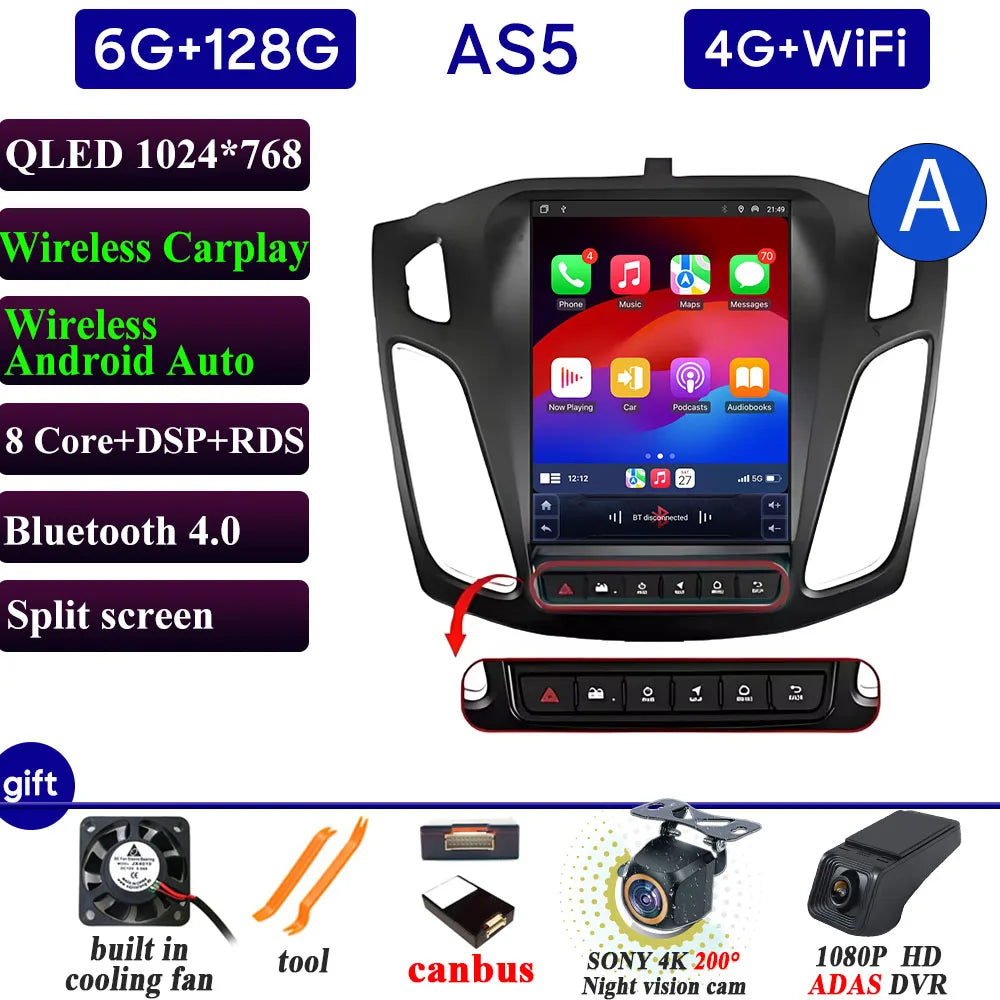 9.7" Android 12 Car Stereo for Ford Focus/Escape with CarPlay GPS - image 10