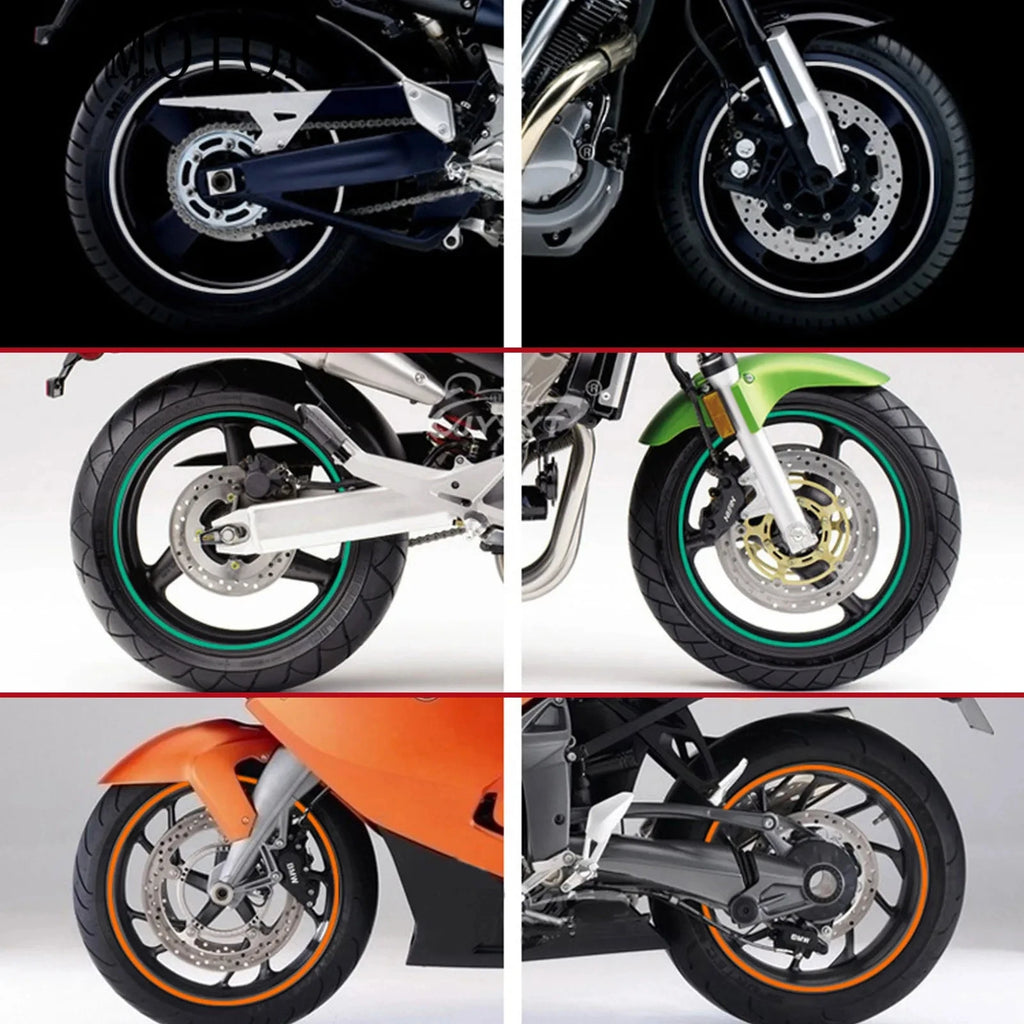 Reflective Wheel Rim Stripe Tape Set for 14-18 Inch Motorcycle Rims