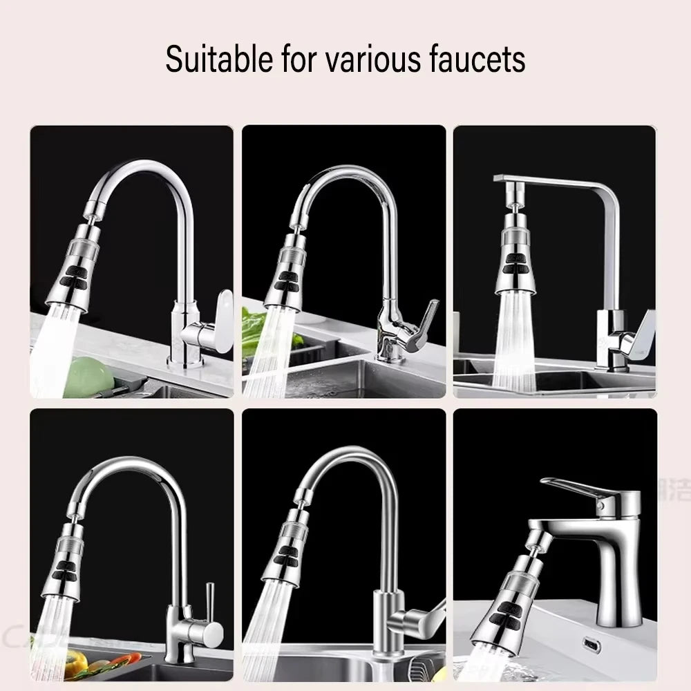 360° Faucet Extender – Universal Splash Filter Aerator