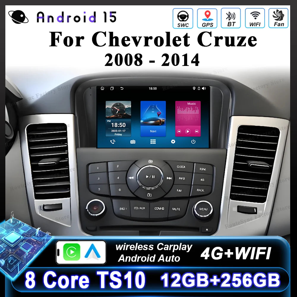Chevrolet Cruze 2008-2014 Android Touchscreen CarPlay GPS Stereo