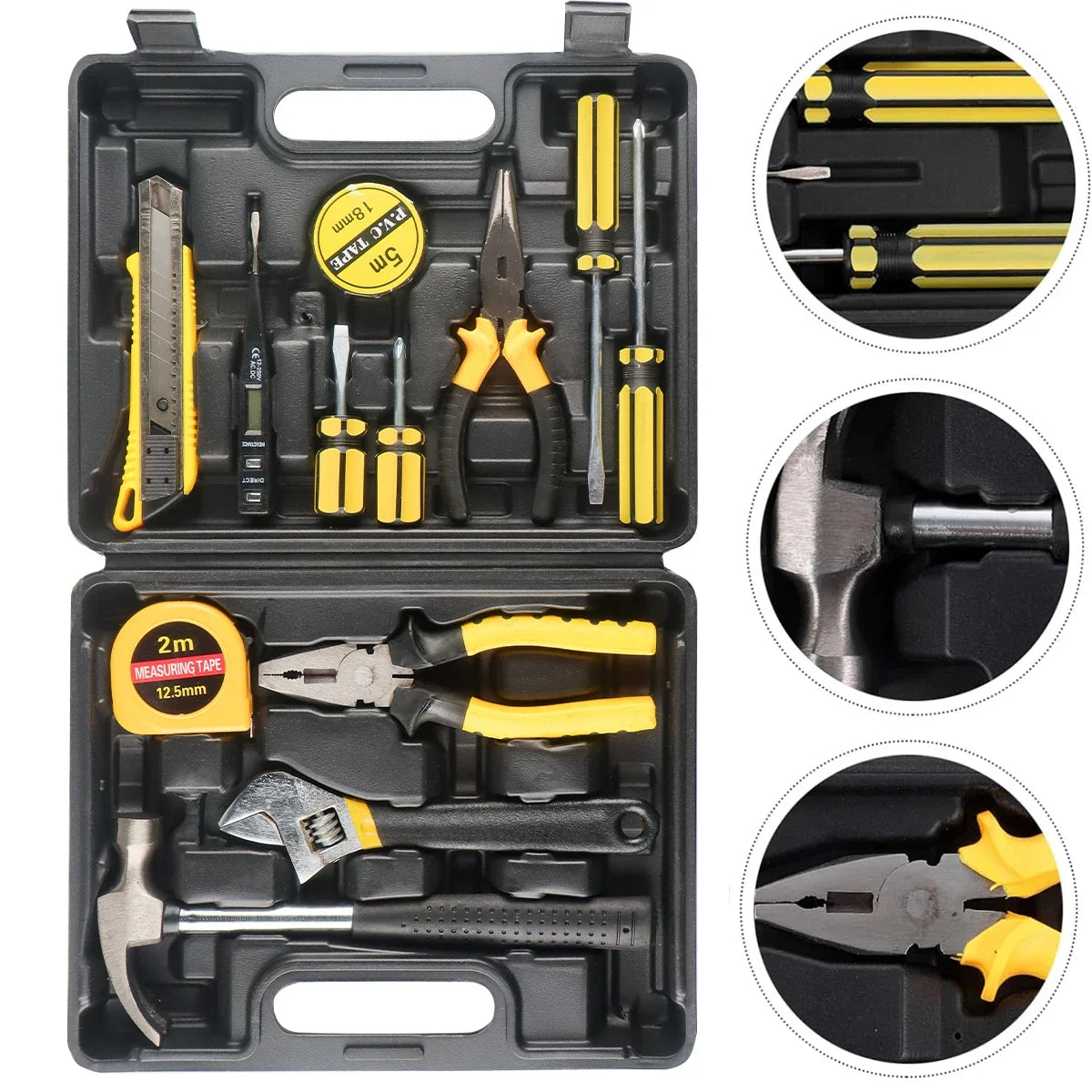 8/9/12/13Pcs Household Tool Set – Repair Kit with Screwdriver & Hammer - image 2