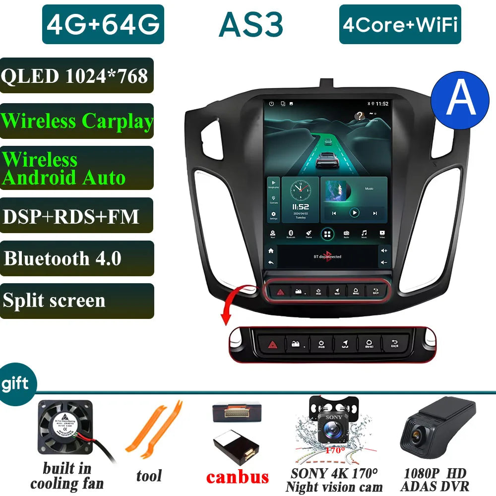 9.7" Android 12 Car Stereo for Ford Focus/Escape with CarPlay GPS - image 22