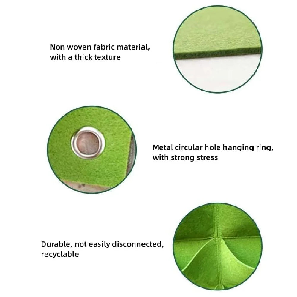 Felt Vertical Wall Planter Bag – Hanging Garden Holder