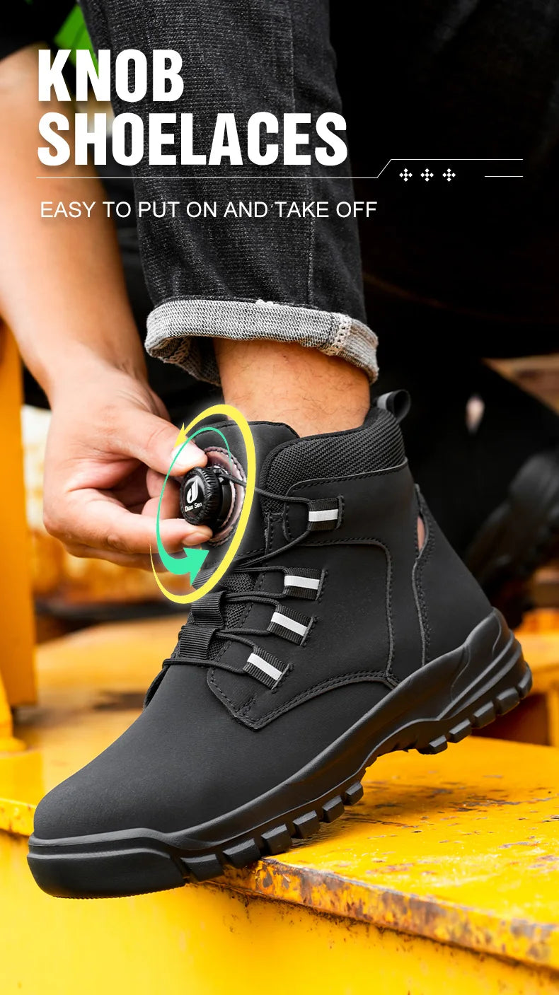 Waterproof Steel Toe Work Boots with Kevlar Insoles - image 15