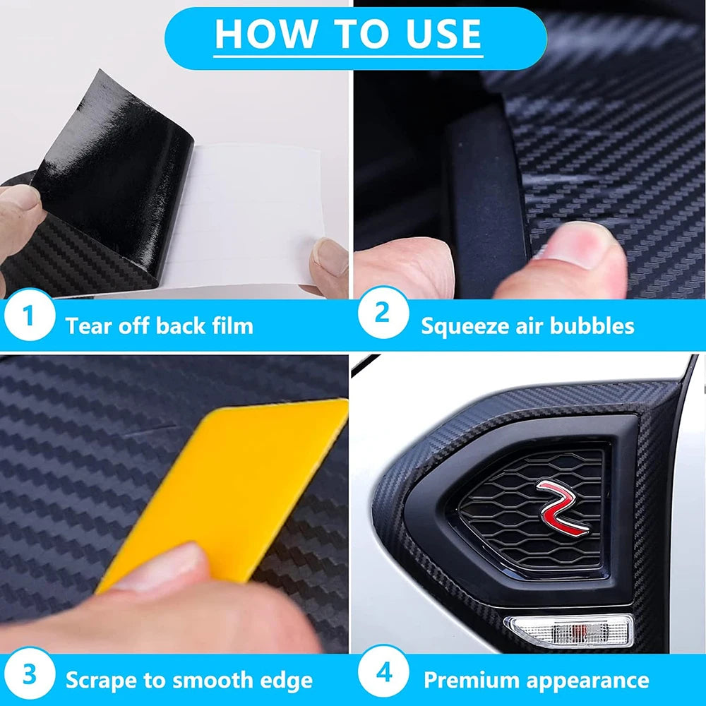 Carbon Fiber Car Door Edge Protector Tape - Universal Scratch Guard - image 2