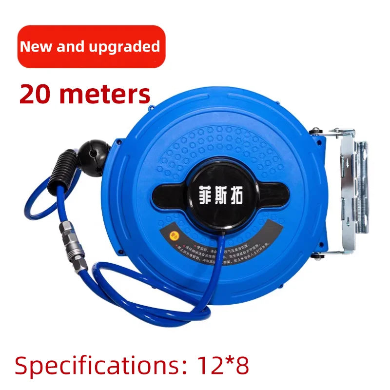 Wall-Mounted Automatic Retractable Air Hose Reel for Air Tools Tire Inflation Garages