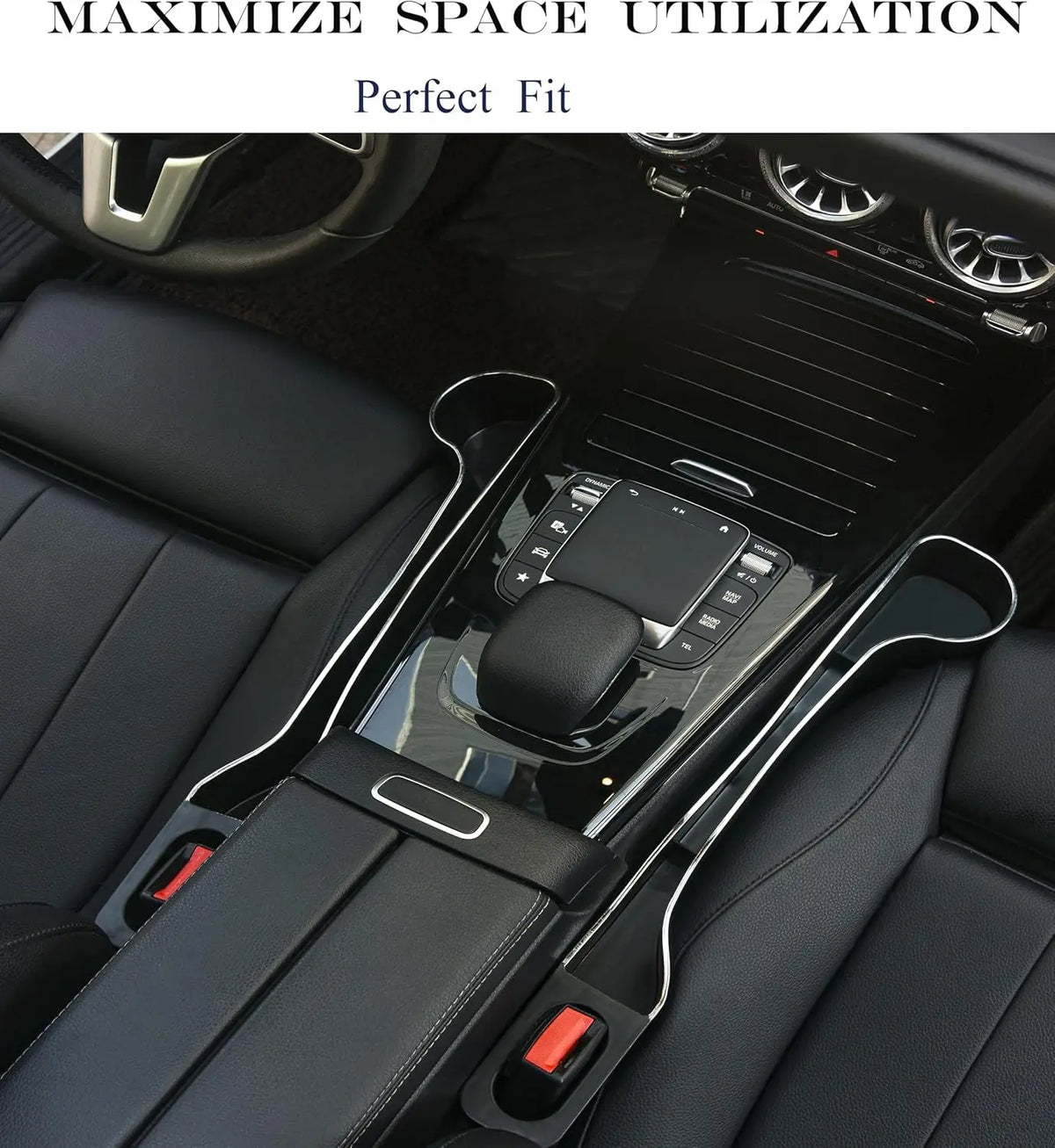 Car Side Seat Gap Filler Organizer with Cup Holder and Phone Holder Upgrade