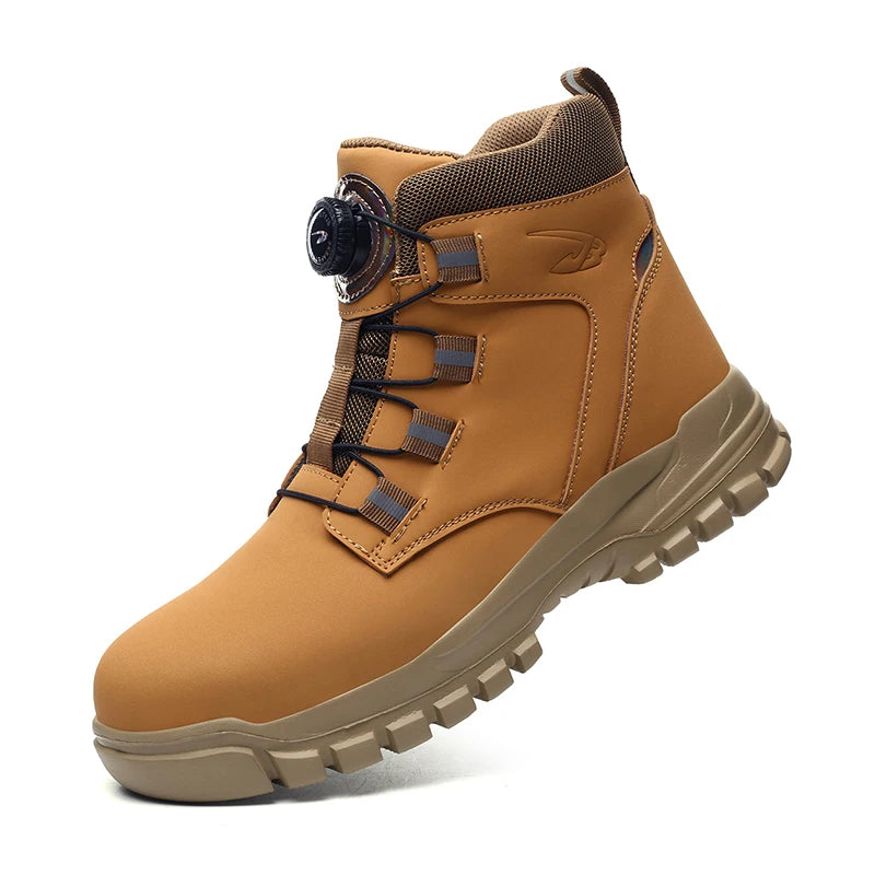 Waterproof Steel Toe Safety Work Boots, Anti-Impact and Anti-Puncture