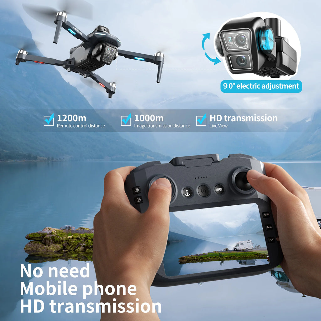 Lenovo XT606 4K GPS Drone Dual Camera 3-Axis Gimbal Brushless - image 3