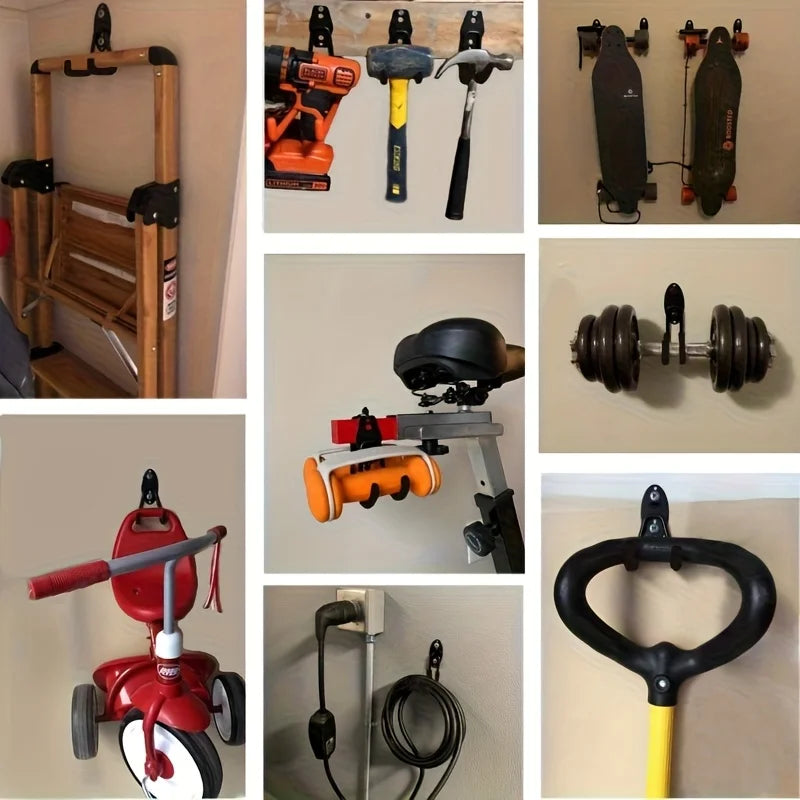 Heavy-Duty Metal Wall Hooks, 2/4/6 Pack – Garage Storage