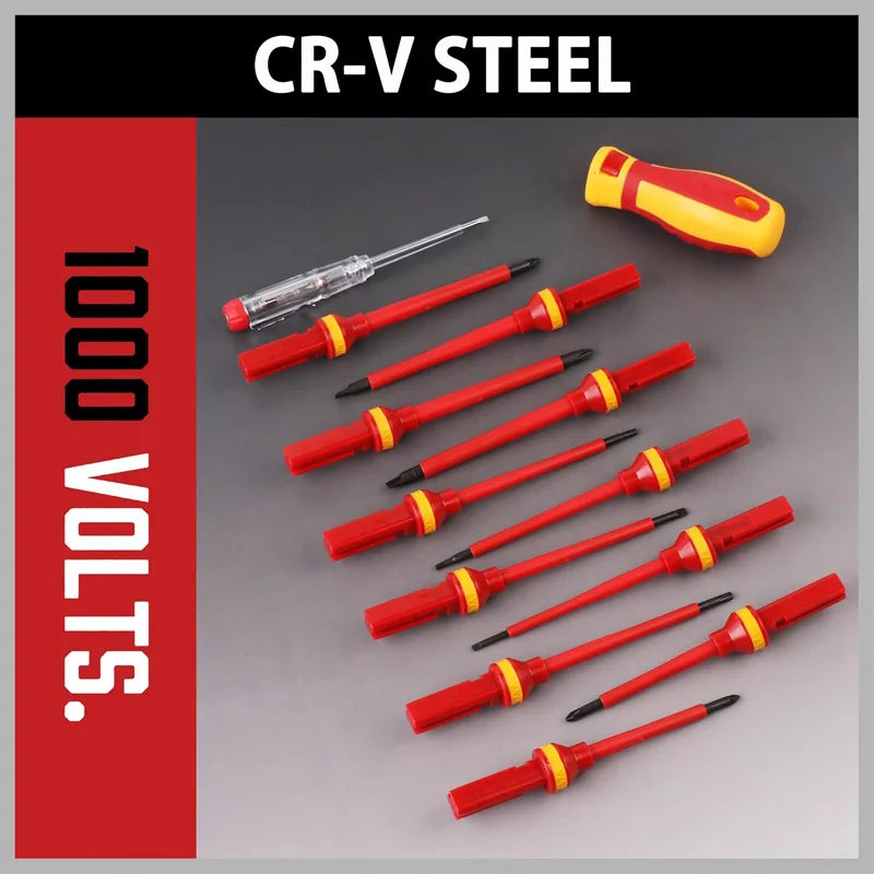 Electrician Repair Tools Kit 13pcs 1000V VDE Insulated Screwdrivers Set
