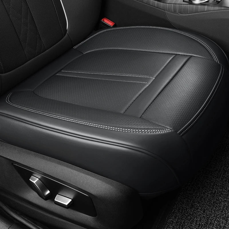 Synthetic Leather Front Car Seat Cushion with Non-Slip Back