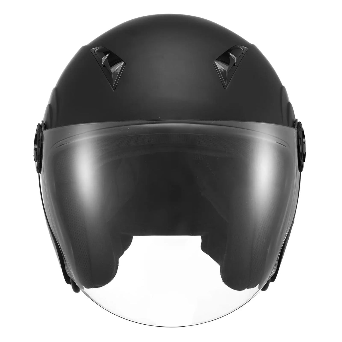 3/4 Open-Face Motorcycle Helmet, DOT Approved (Matte Black) - image 2