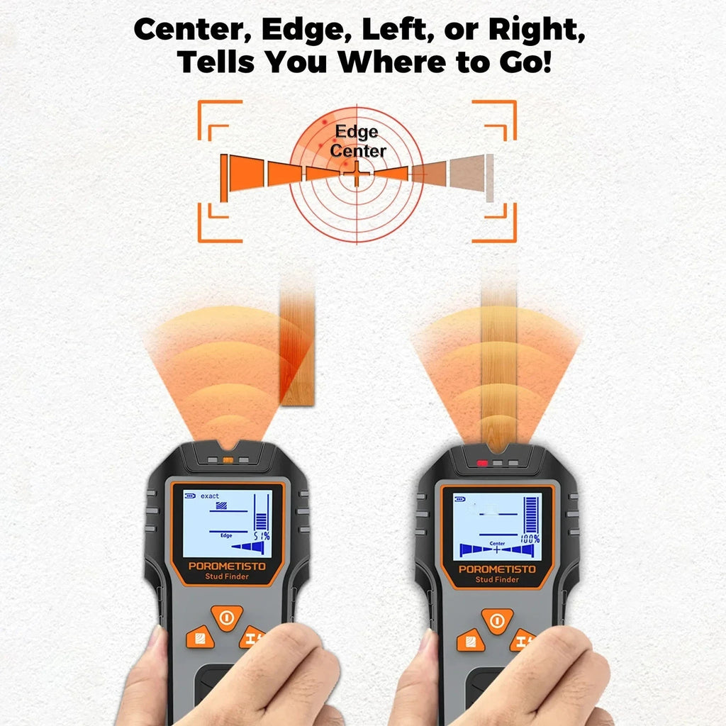 6-in-1 Stud Finder Wall Scanner – Wood, Metal & AC Wire Detector