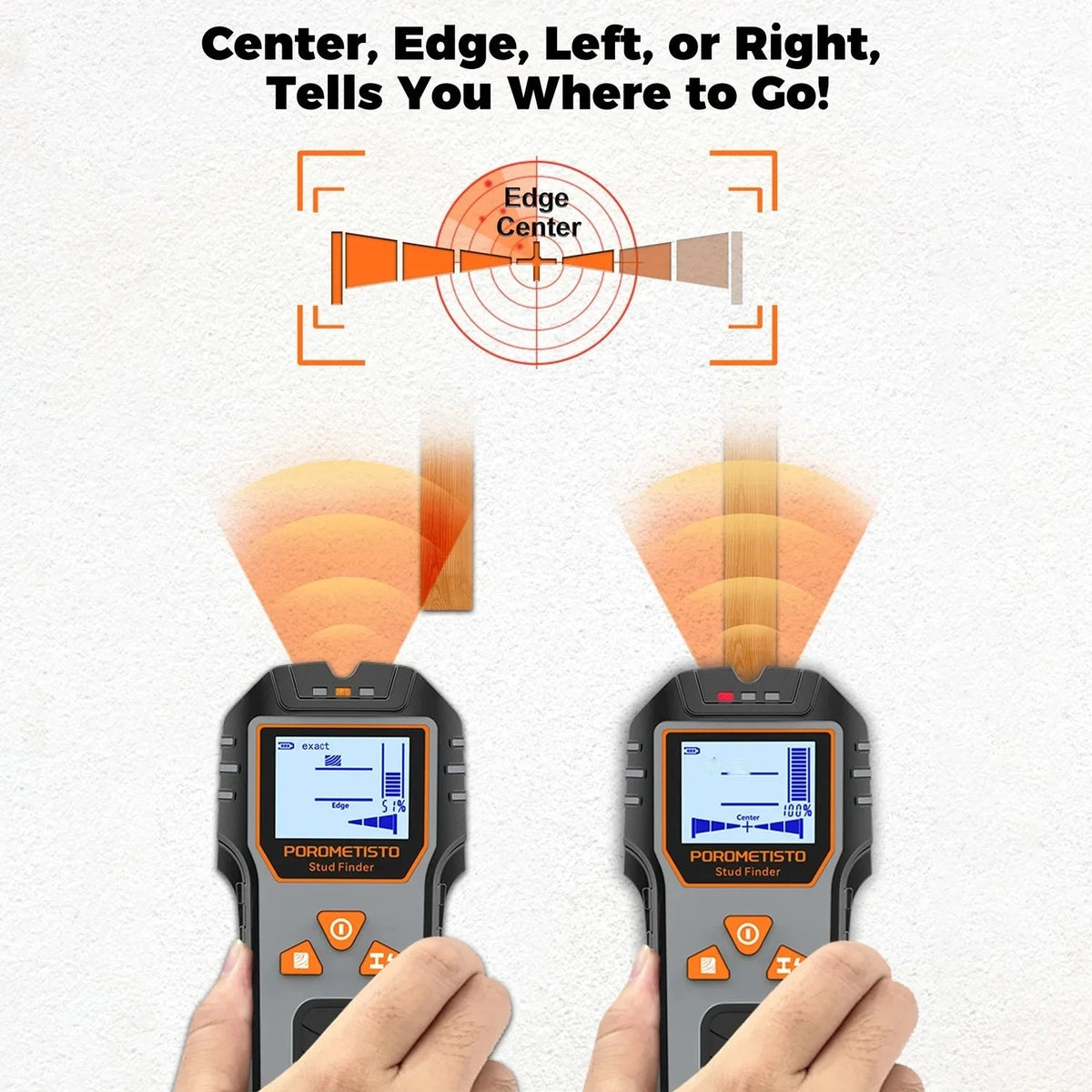 6-in-1 Stud Finder Wall Scanner – Wood, Metal & AC Wire Detector