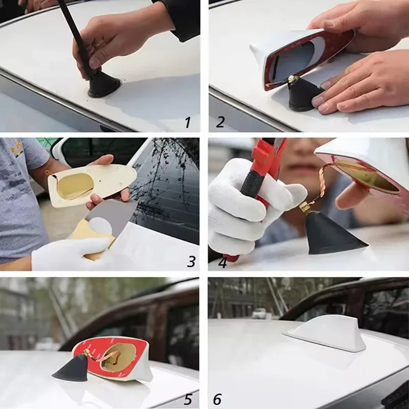 Shark Fin Roof Antenna Cover with FM/AM Cable