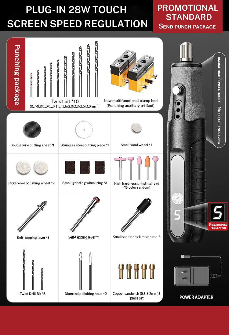 Zten Mini Handheld Rotary Tool for Engraving & Polishing - image 11