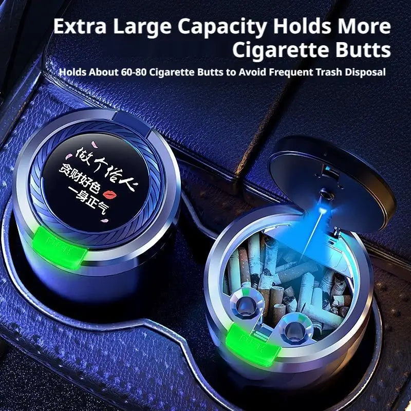 LED Car Ashtray – Portable Smokeless Auto Ash Cup - image 4