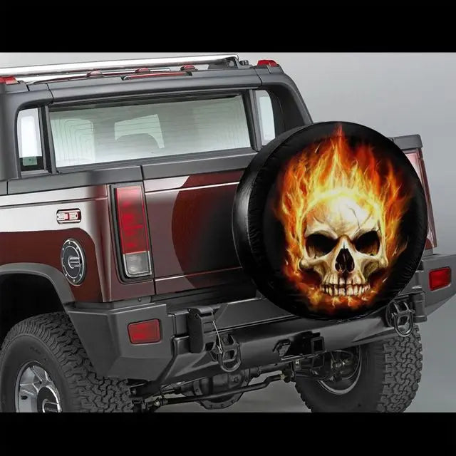 Sugar Skull Spare Tire Cover for SUVs and Trailers - view 7