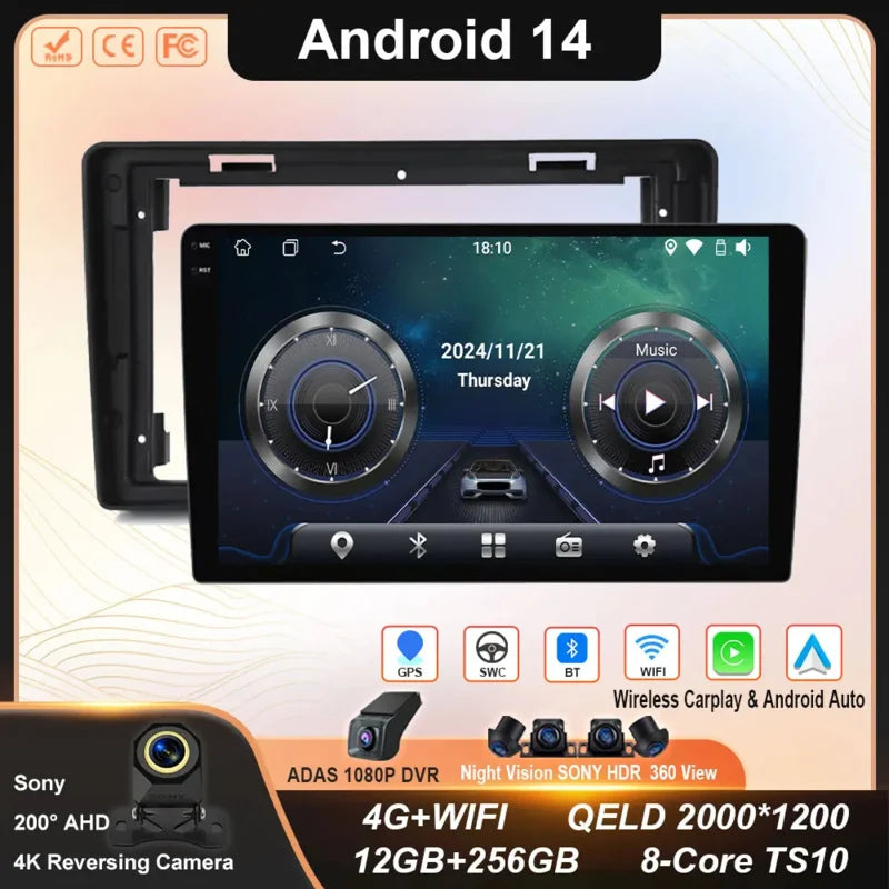 9-inch Android Car Radio with GPS & CarPlay for Citroen C2 C3