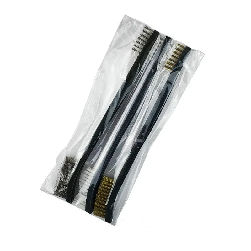 Double-End Mini Wire Brush Set – Stainless Steel, Brass & Nylon