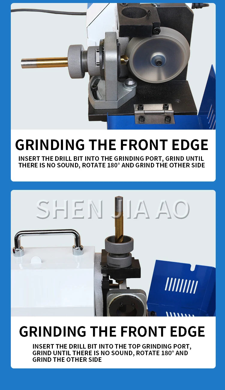 Desktop drill bit sharpener 3 to 13mm, twist drill grinder with adjustable point angle