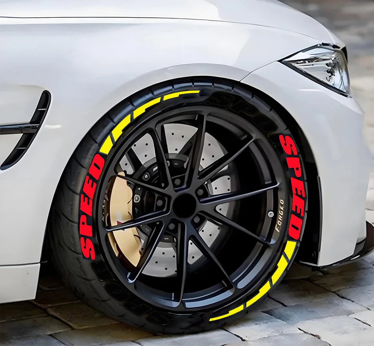 SPEED 3D Tire Lettering Stickers for Car and Motorcycle Wheels