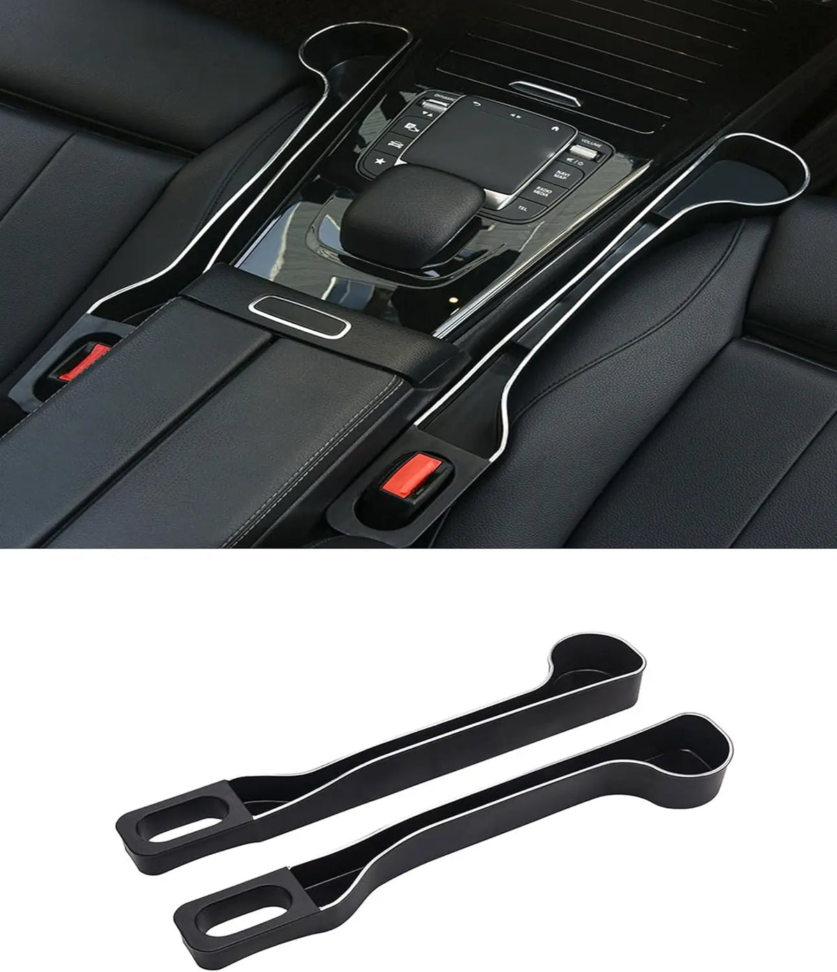 Car Side Seat Gap Filler Organizer with Cup Holder and Phone Holder Upgrade