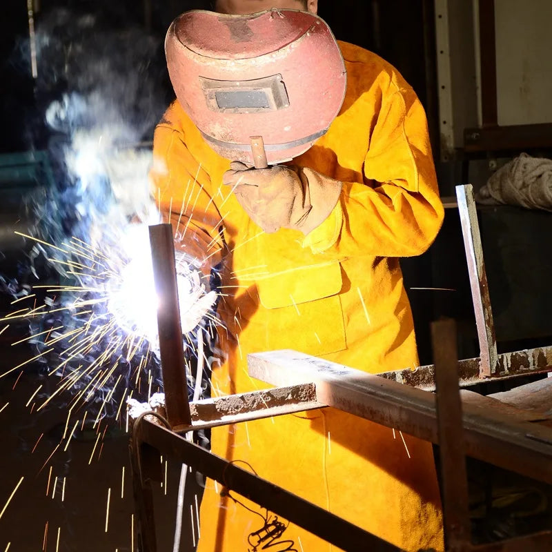 Work Apron Personalized Welding Apron Leather Heat Protection Durable Safety Gear Genuine Leather Heat Insulation Clothing