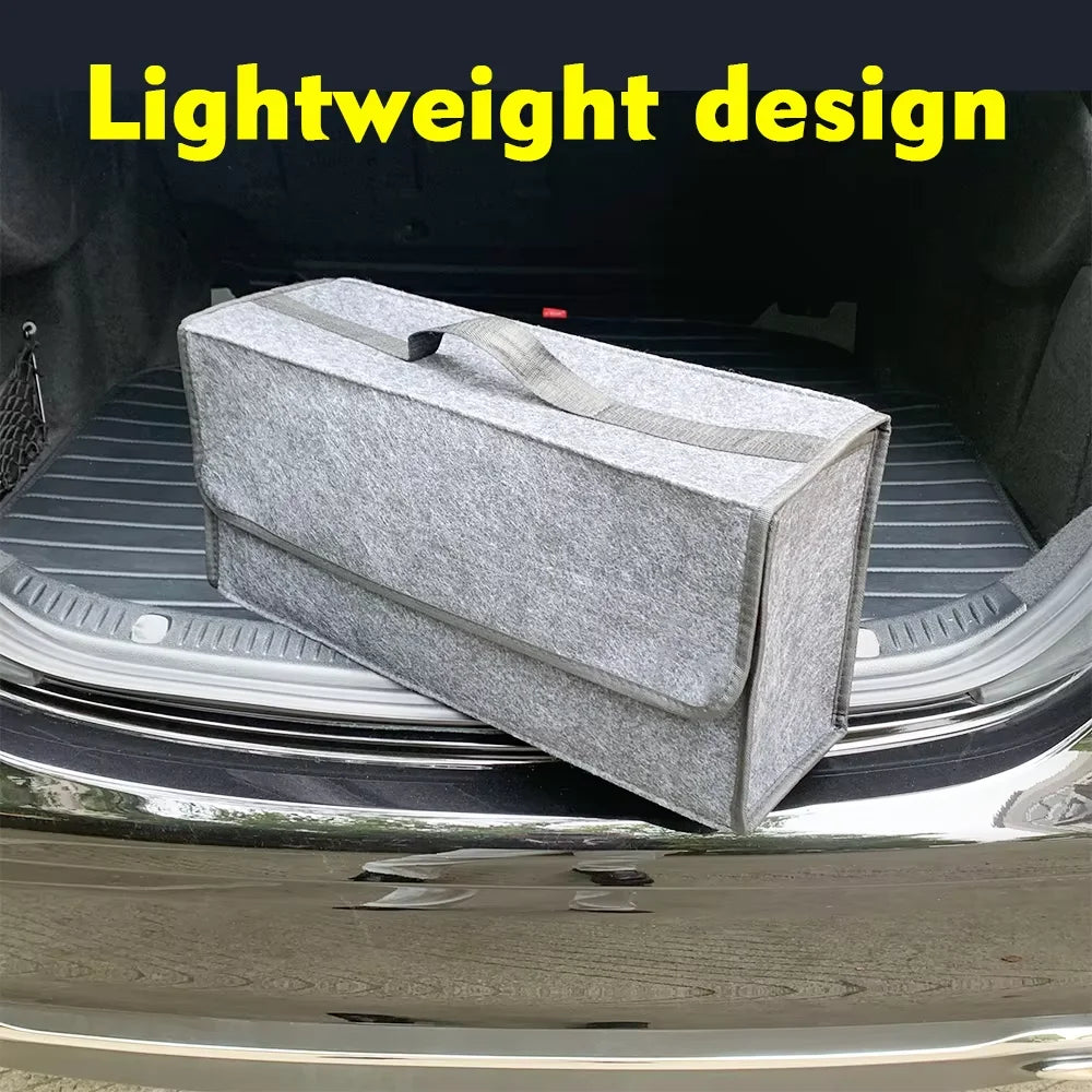 Foldable Felt Car Trunk Organizer Bag with Compartments