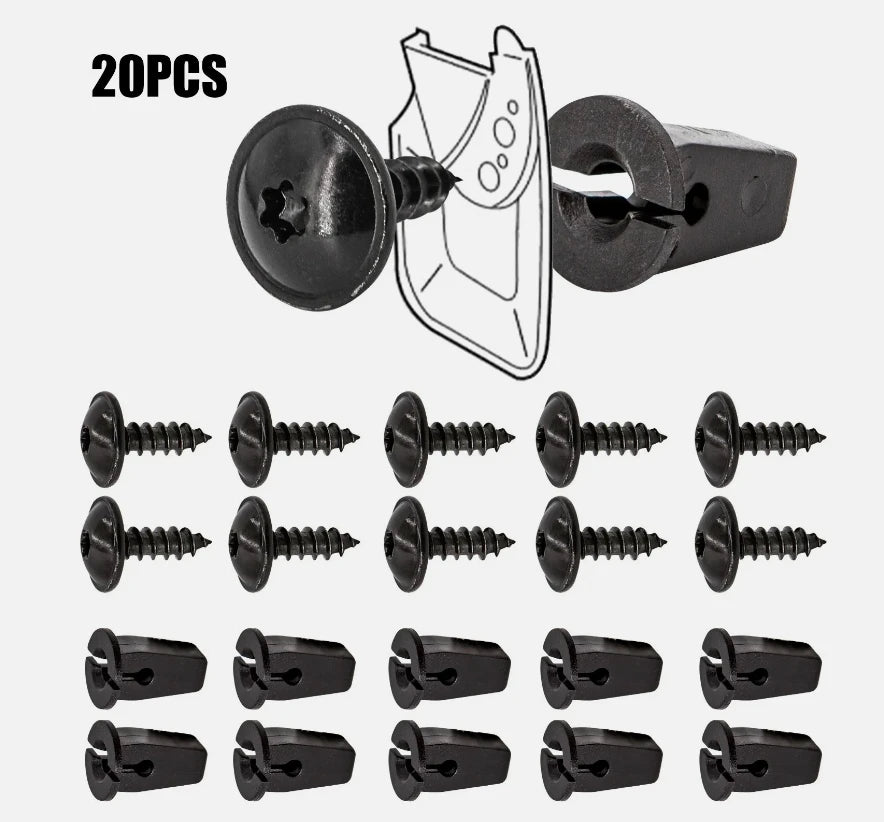 10 Pairs Fender Chassis Trim Mounting Bolts For Vw Torx Screw Bolt Bumper Arch Mud Flaps Splash Guards Undertray Trim Fixing