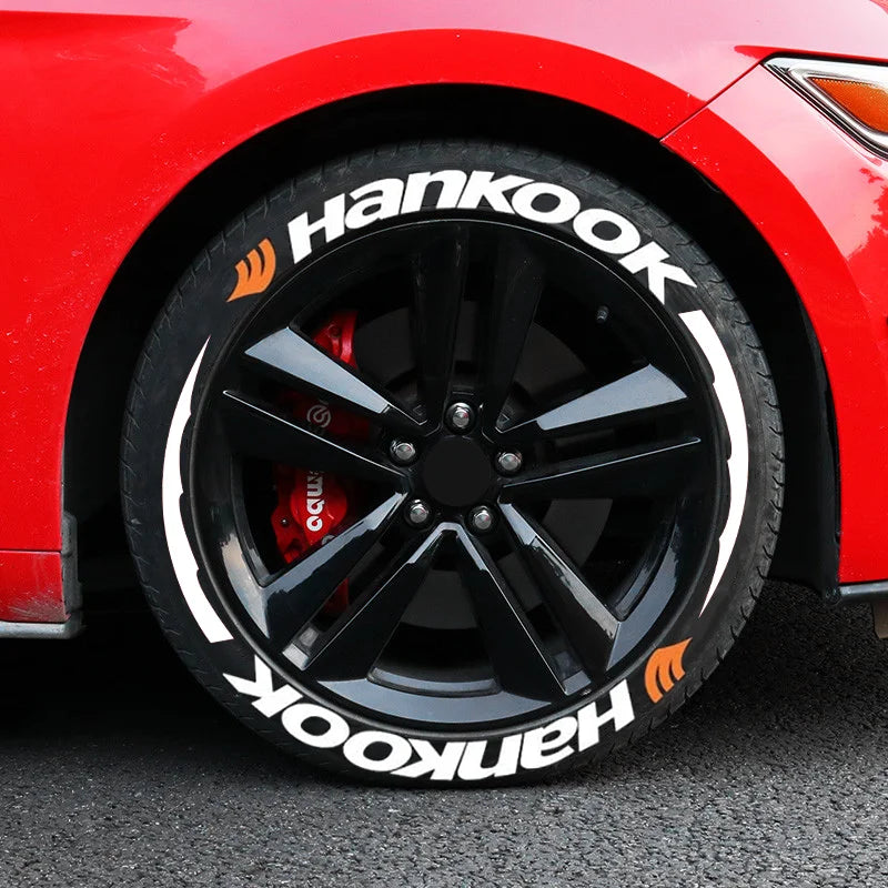 Permanent 3D Rubber Tire Lettering Stickers for 15-24 Inch Wheels