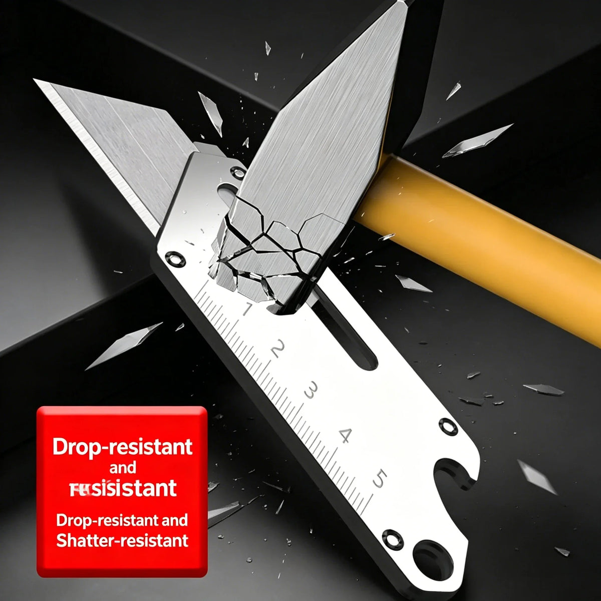 Mini All-Steel SK5 Utility Knife - Heavy-Duty Industrial Cutter with Imported Blade for Wallpaper, Cardboard & Crafting