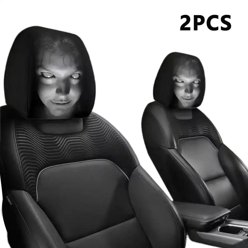 Skull Embroidered Car Headrest Covers (2 Pack) Universal Fit - image 15