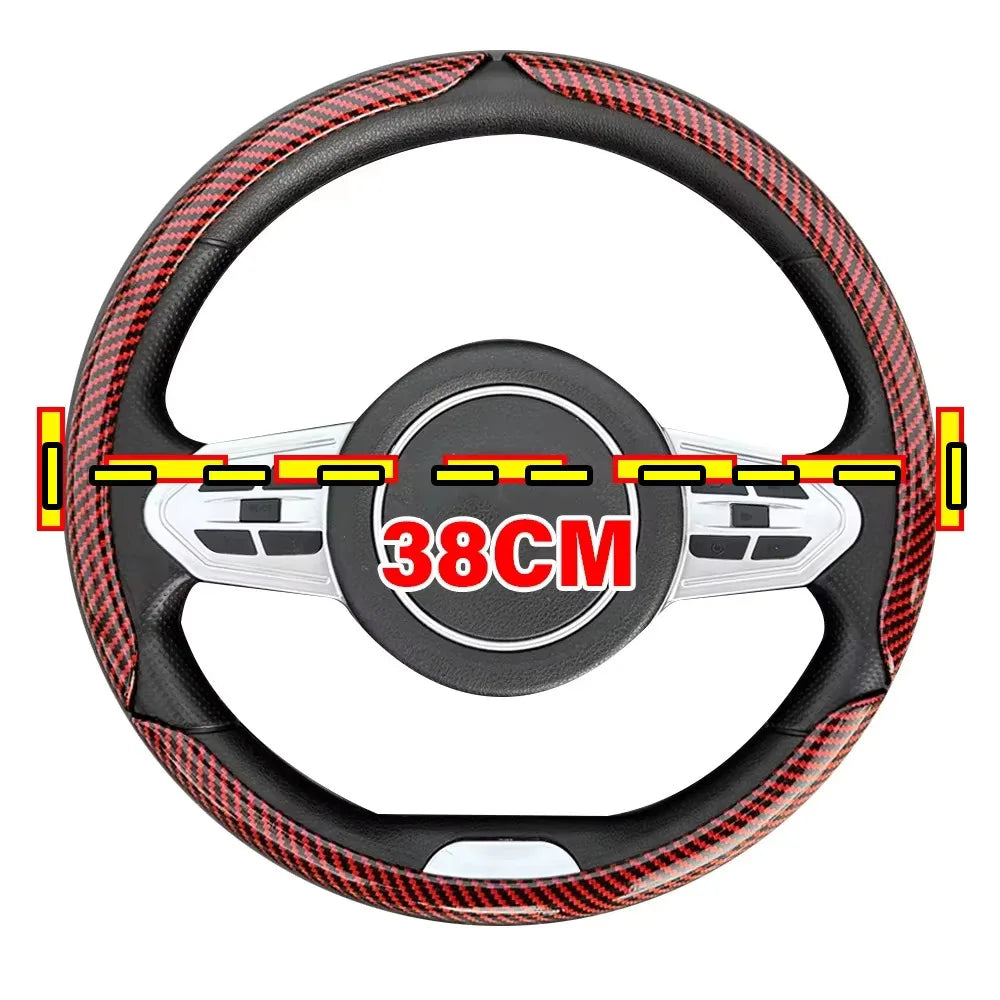 3-Piece Carbon Fiber Steering Wheel Cover Set - Winter Driving - image 2