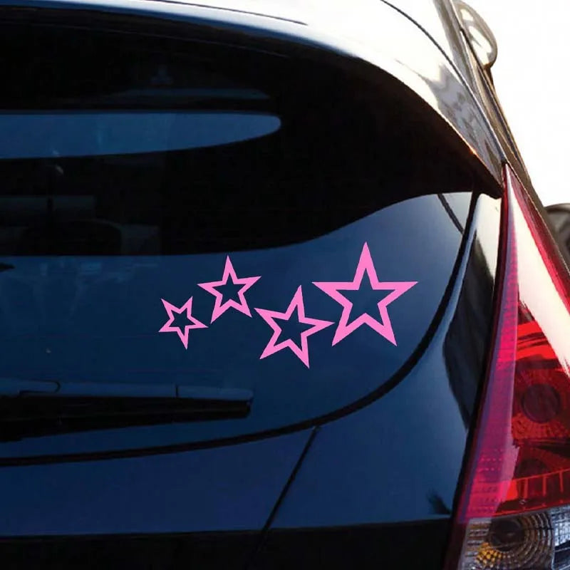 Five-Pointed Star Car Decoration Sticker, Simple Vinyl Decal