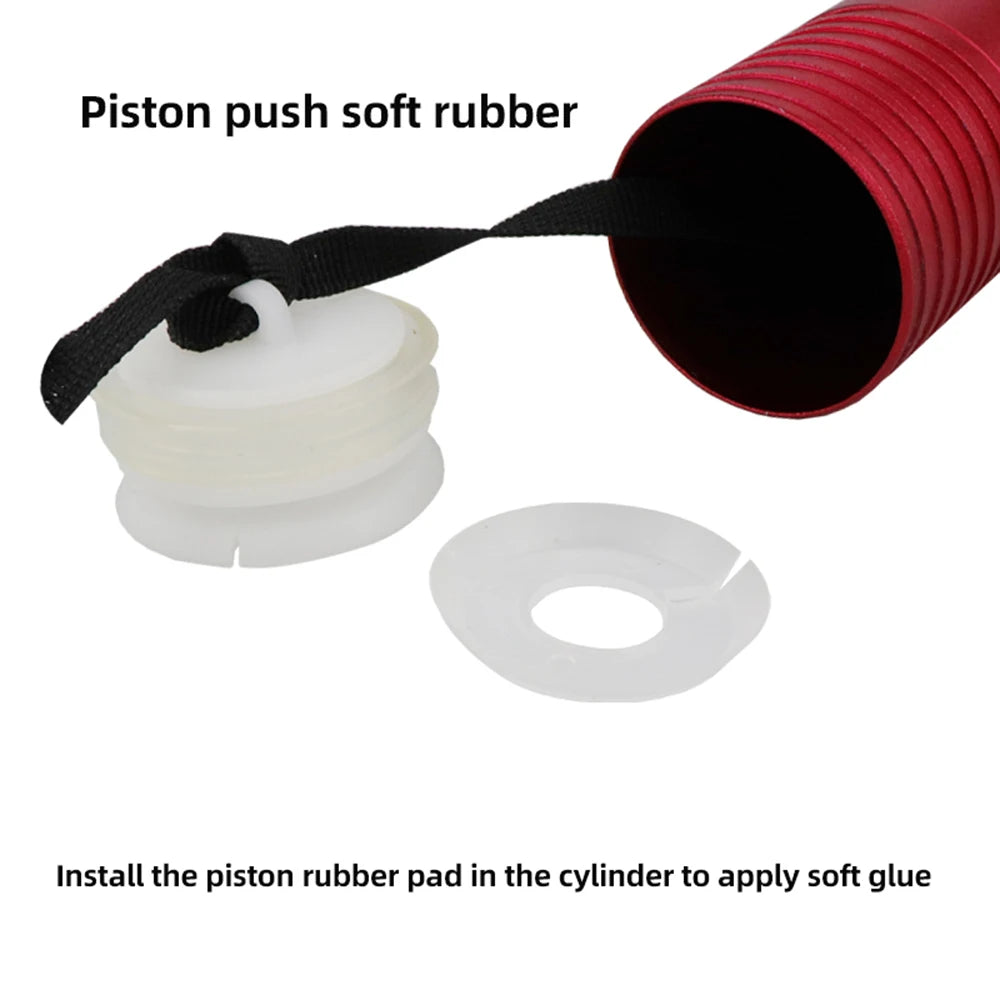 600ml Sausage Pneumatic Caulking Gun Silicone Sealant Applicator with 10 Glue Nozzles