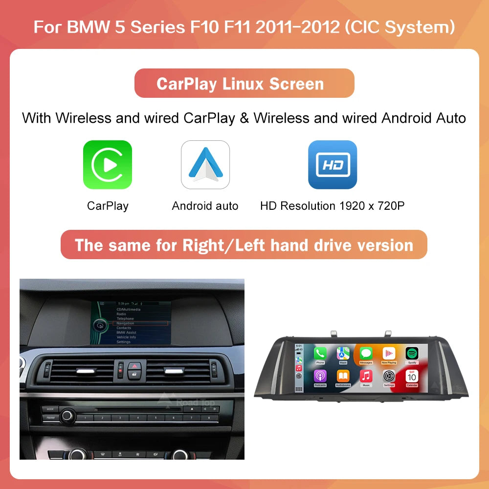 BMW 5 Series Wireless CarPlay & Android Auto Multimedia Player - image 9