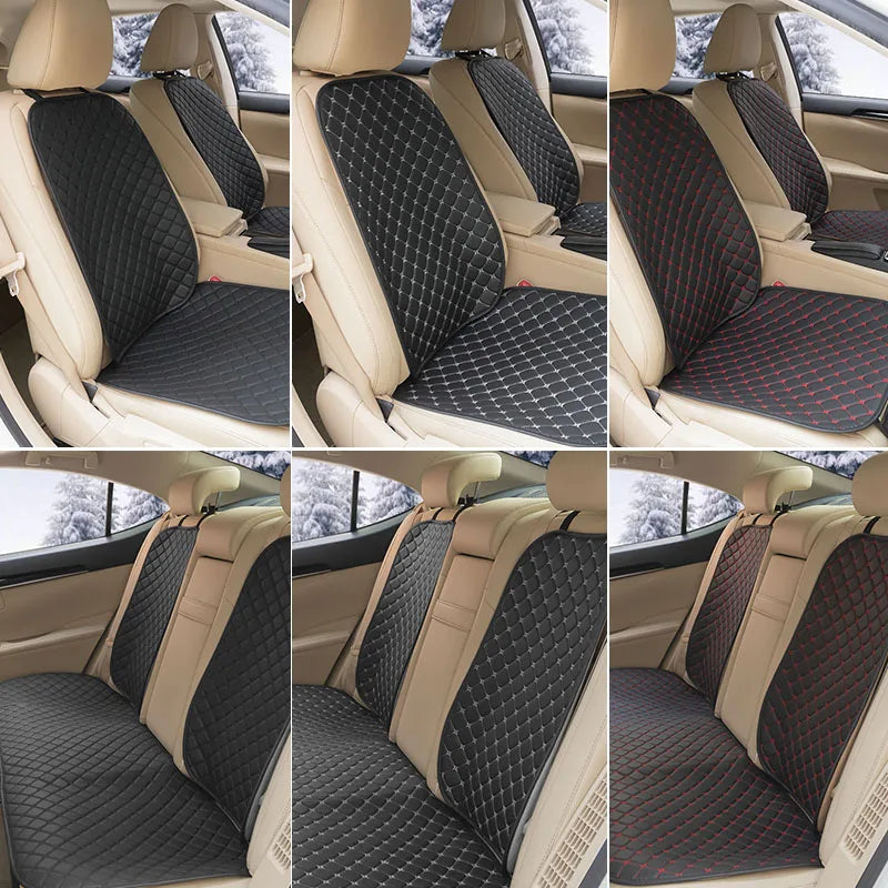 PU Leather Front or Rear Car Seat Cover with Contrast Line Trim