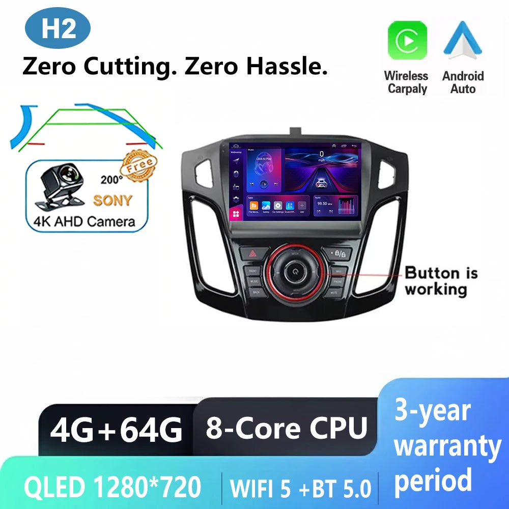 Ford Focus 3 Android Car Stereo with GPS, CarPlay & 9" Touchscreen - image 20