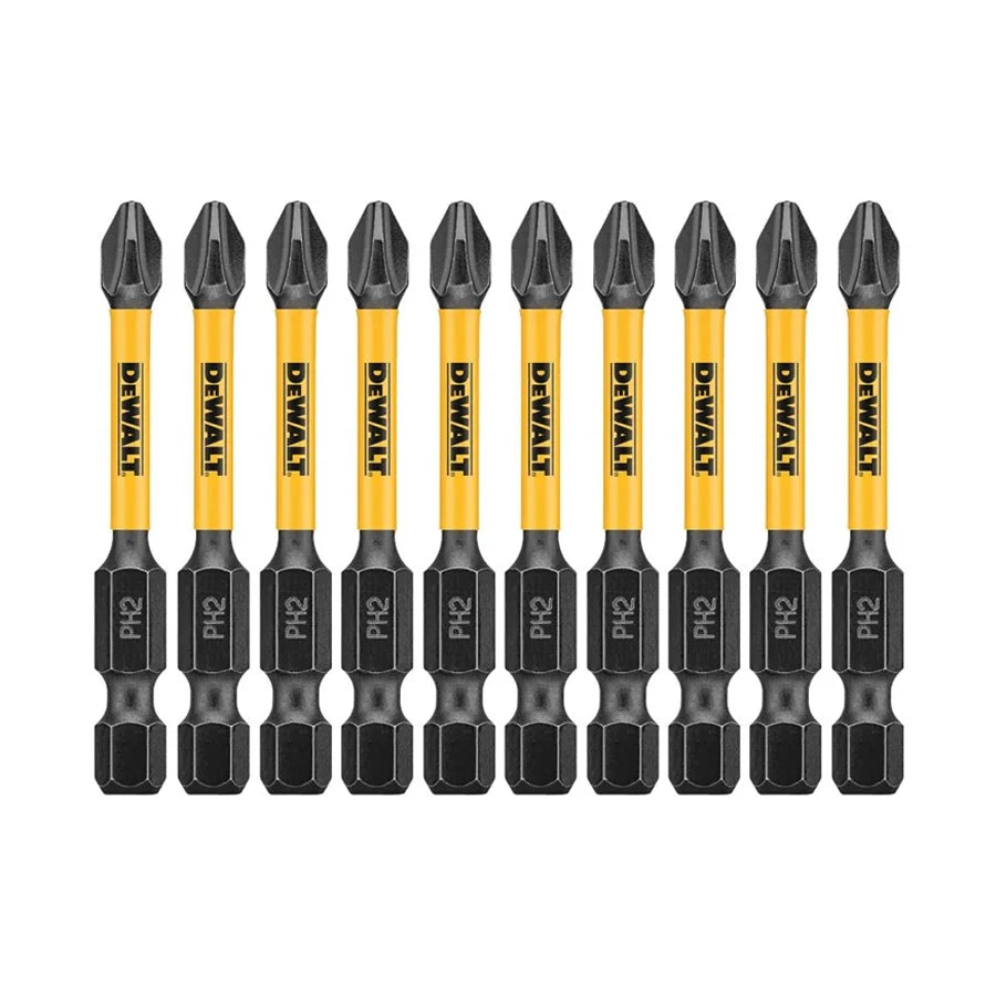 DEWALT 2/5/10PCS PH2 57mm Impact Screwdriver Bits Phillips Bit Electric Screwdriver Drill Bits Power Tool Accessories DWA2PH21RB