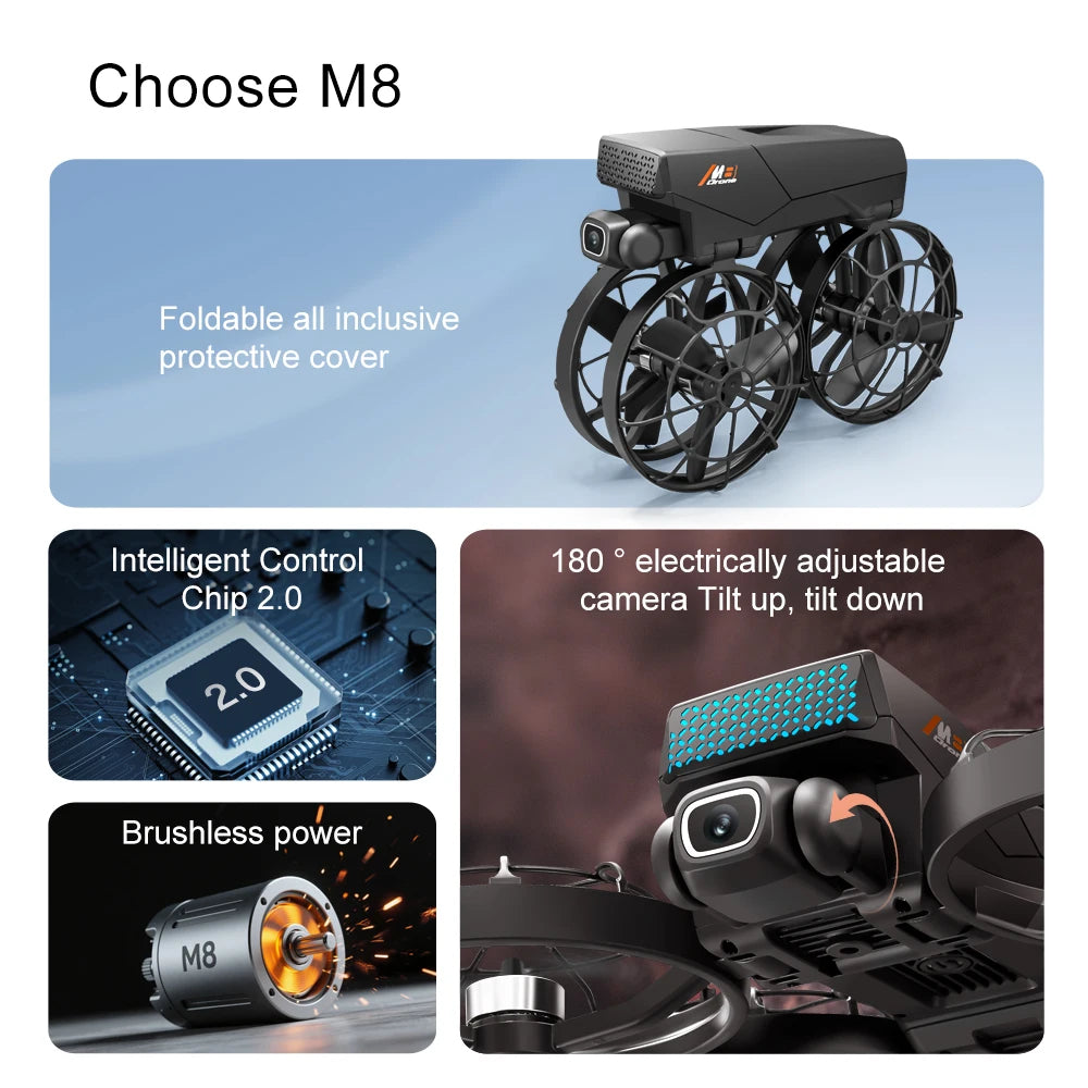 8K Foldable Drone 5G WiFi FPV Brushless Motor Quadcopter Optical Flow - image 8