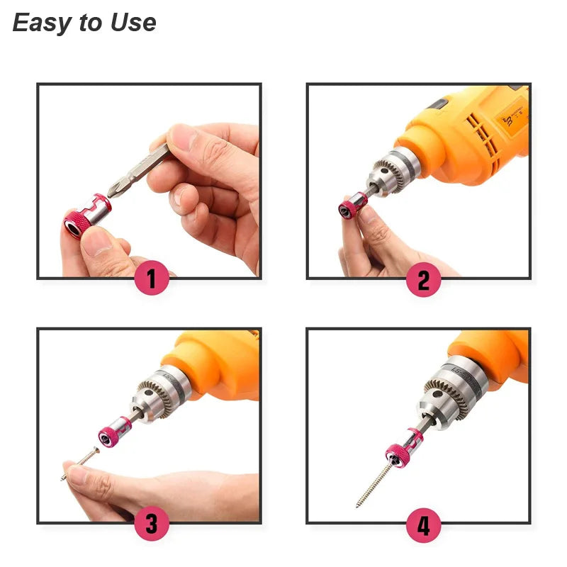 Magnetic Ring Screwdriver Bit Holder Cross Phillips Magnet 1/4 Strong Magnetizer Removable Part Adapter Screw Driver Power Tool