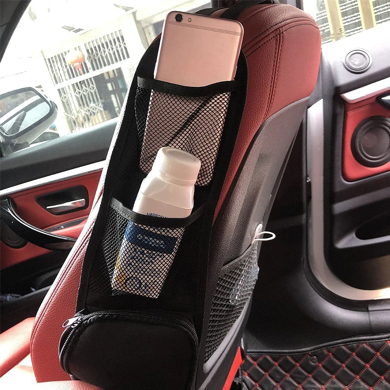 Car Seat Side Hanging Organizer with Cup Holder and Mesh Pocket
