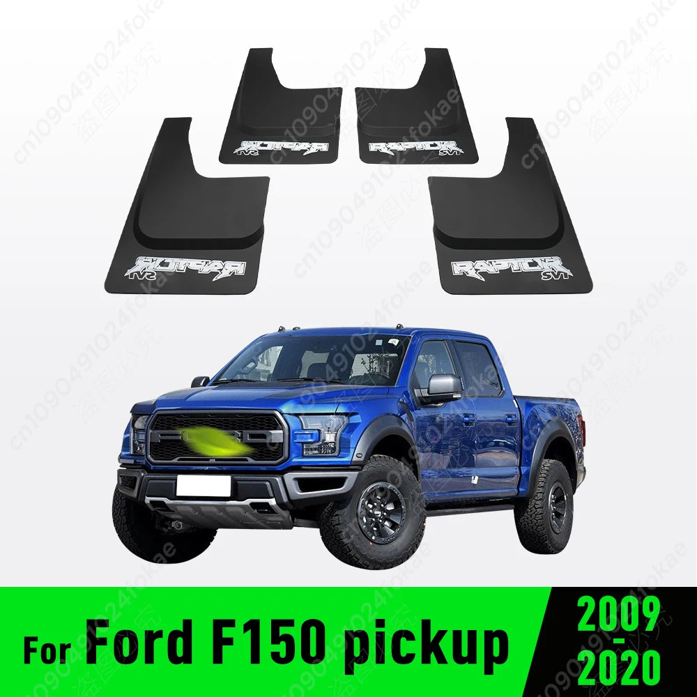 Ford F-150 Mud Flaps 2009-2020 - ABS Splash Guards (4-Piece)