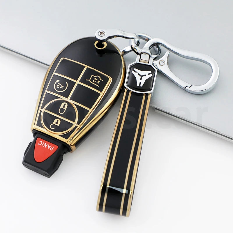 TPU Car Key Fob Cover Case for Dodge Jeep Chrysler - image 19